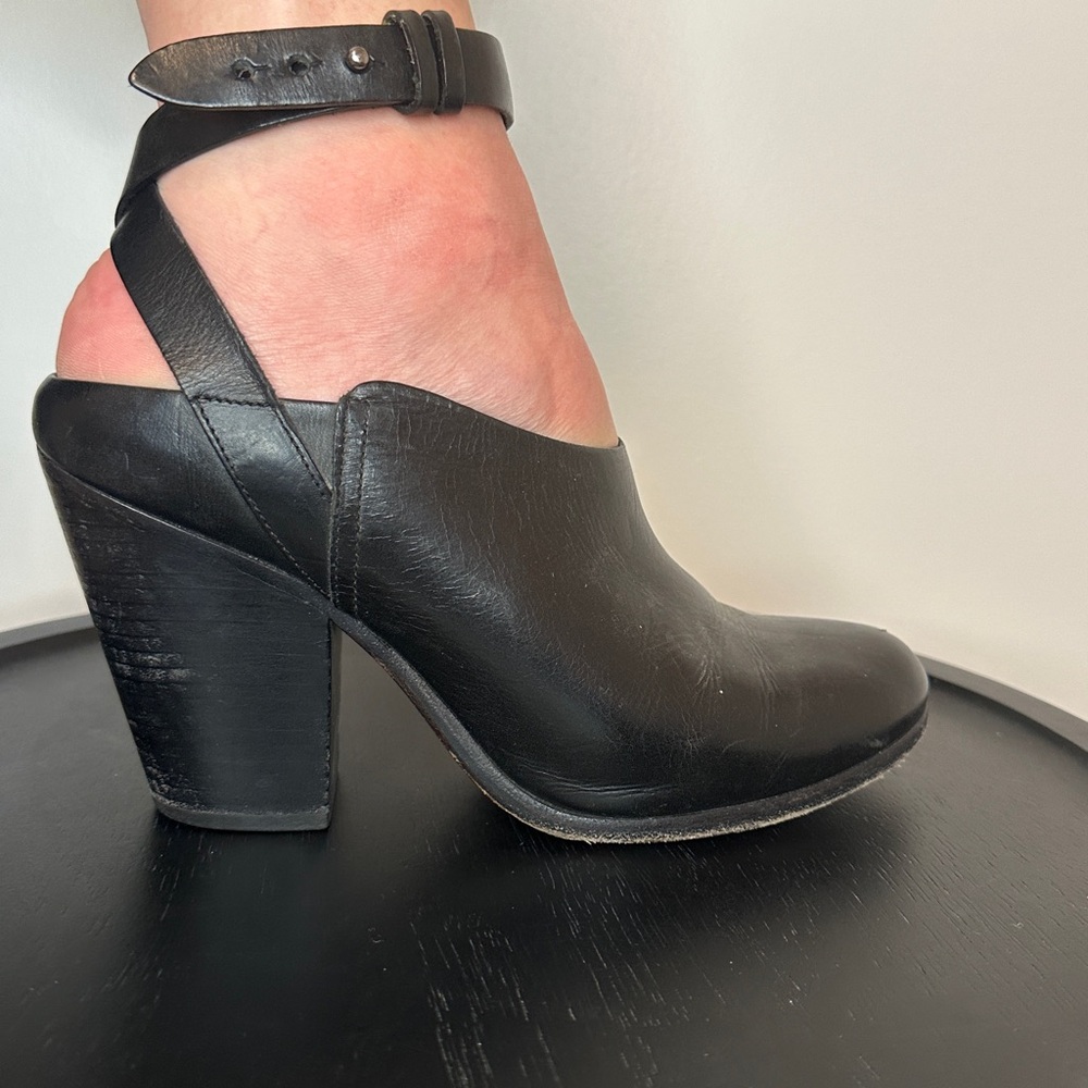 Rag + Bone - Kenny’s Leather Ankle Strap 🖤 Clog - Sz 39EU